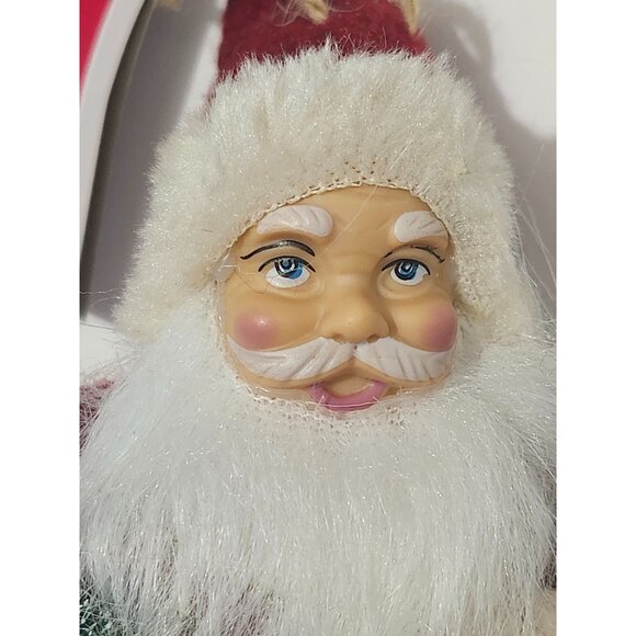 Old World Christmas Santa Claus Fur Coats Standing Ornament 5" Tall Plastic - Picture 4 of 11